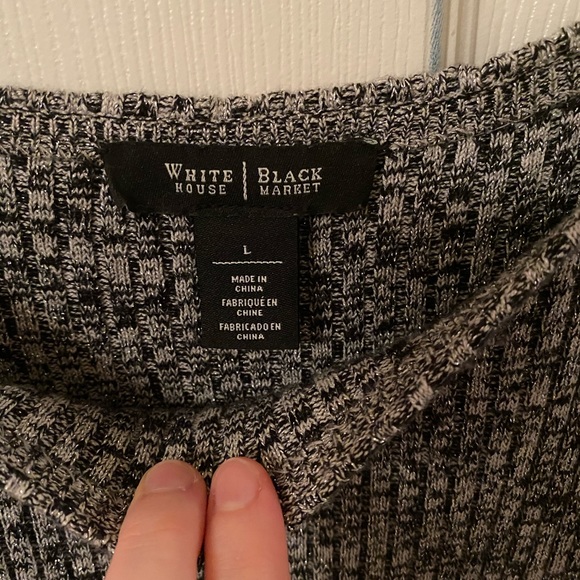 Asymmetrical Grey Knit Sweater Dress - Picture 3 of 3